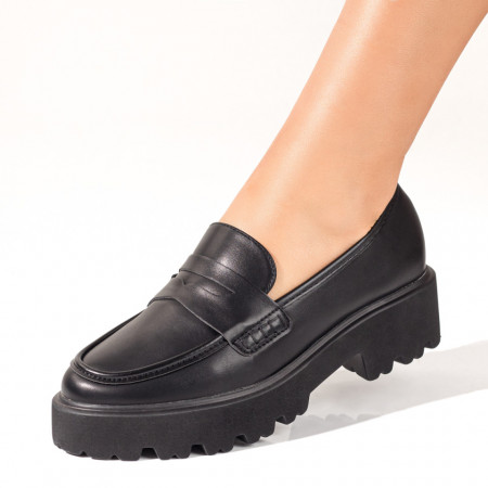 Balerini si Mocasini Dama, Mocasini dama cu talpa groasa negri MOD10056, modlet.ro