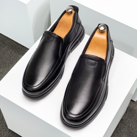 Pantofi barbati casual negri din Piele naturala MOD13970