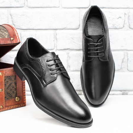 Pantofi barbati, Pantofi barbati eleganti negri cu siret MOD09629, modlet.ro