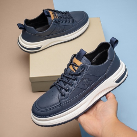 Pantofi casual barbati cu siret elastic albastri MOD13026