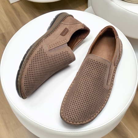 Pantofi casual barbati cu siret gri din Piele naturala MOD13758