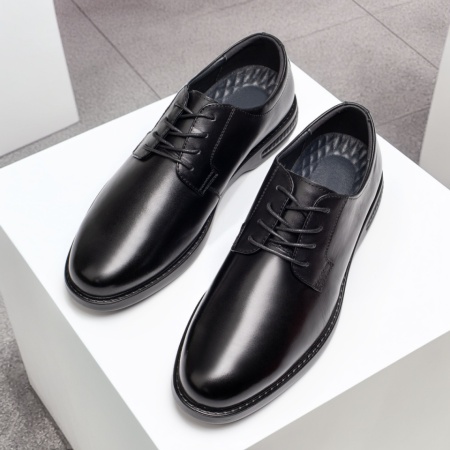 Pantofi casual barbati cu siret negri din Piele naturala MOD13964