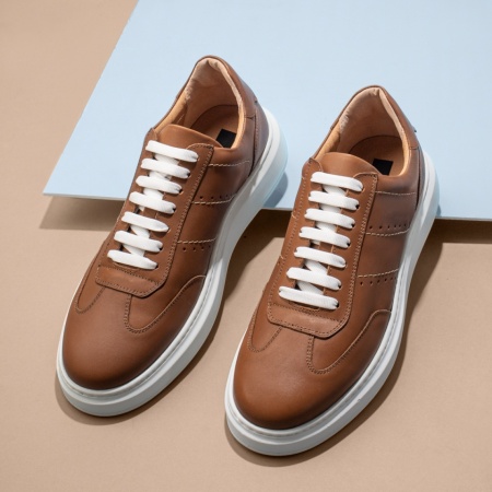 Pantofi casual barbati maro din Piele naturala MOD13751