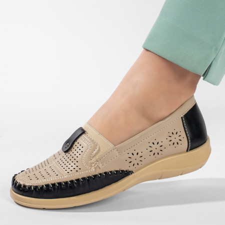 Pantofi dama, Pantofi casual dama bej MOD11218, modlet.ro
