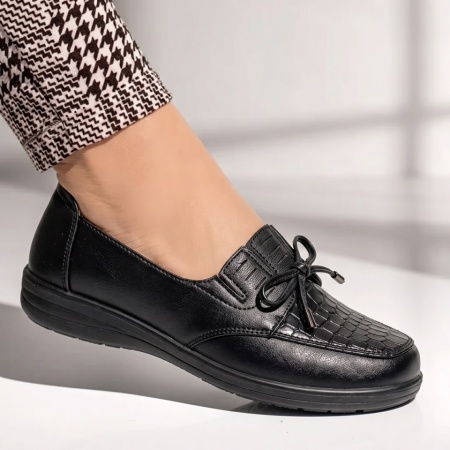 Pantofi casual dama cu talpa joasa negri IOANA27, 3, modlet.ro