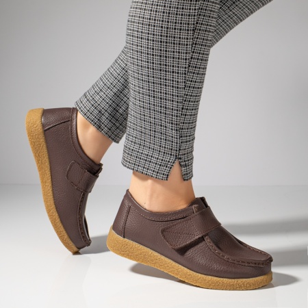 Pantofi casual dama maro cu scai din Piele naturala DORA40, 3, modlet.ro
