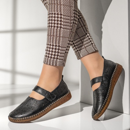 Pantofi casual dama, Pantofi casual dama negri cu scai MOD13269, modlet.ro