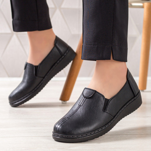 Pantofi casual dama, Pantofi casual dama negri din piele ecologica ZEF02950 - zeforia.ro