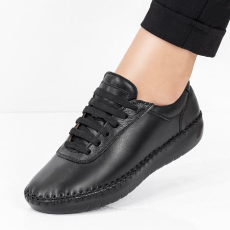 Pantofi casual dama negri din Piele naturala ZEF03629, 2, zeforia.ro