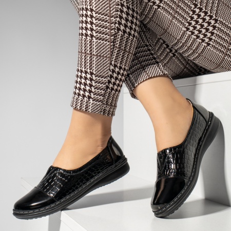 Pantofi casual dama negri luciosi MOD05888, 2, modlet.ro