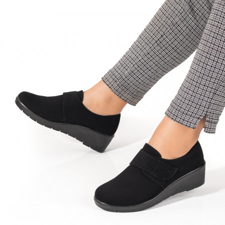 Pantofi casual dama negri suede cu platforma si scai MOD10086, 3, modlet.ro