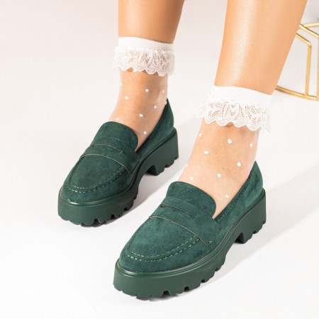 Pantofi casual dama verzi suede MOD10098, 3, modlet.ro
