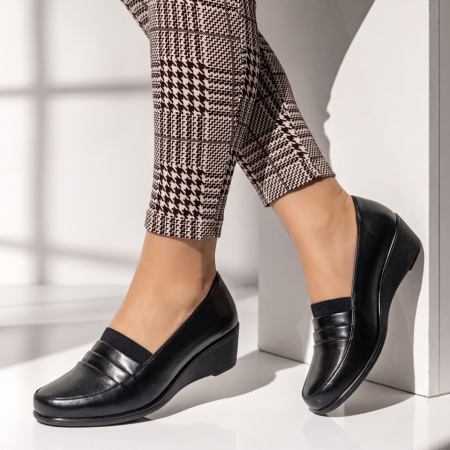 Pantofi dama casual cu platforma negri DORA32, 3, modlet.ro