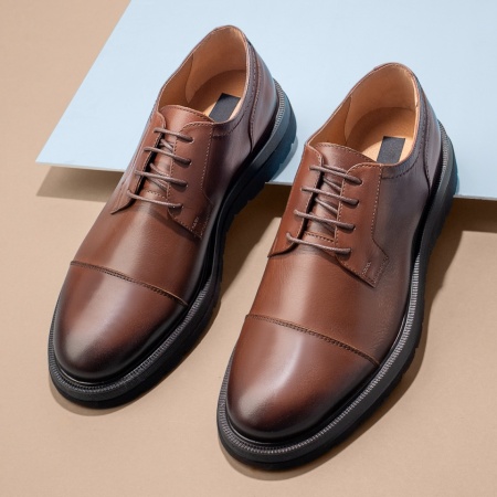 Pantofi barbati, Pantofi eleganti barbati cu siret maro din Piele naturala MOD11910, modlet.ro