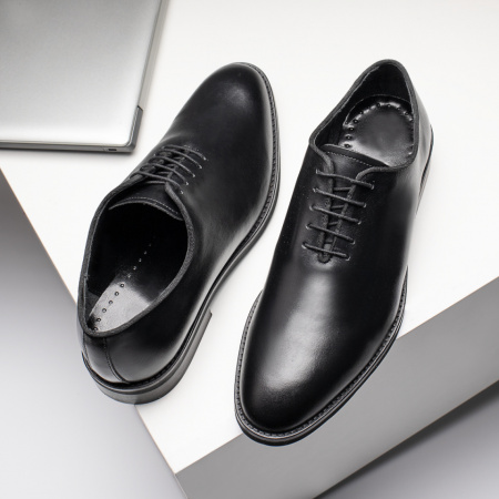 Pantofi eleganti barbati cu siret negri din Piele naturala MOD11569, 2, modlet.ro