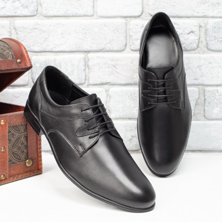 REDUCERI INCALTAMINTE, Pantofi eleganti barbati din Piele naturala negri MOD09863, modlet.ro