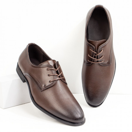REDUCERI INCALTAMINTE, Pantofi eleganti barbati maro cu siret MOD09362, modlet.ro