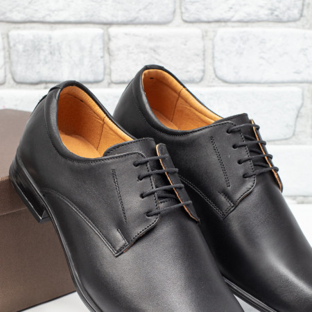 Pantofi eleganti barbati negri din Piele naturala NICU10, 4, modlet.ro