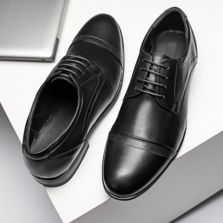 REDUCERI INCALTAMINTE, Pantofi eleganti negri barbati din Piele naturala MOD11904, modlet.ro