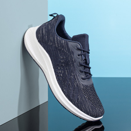 REDUCERI INCALTAMINTE, Pantofi sport albastri barbati cu siret MOD11284, modlet.ro