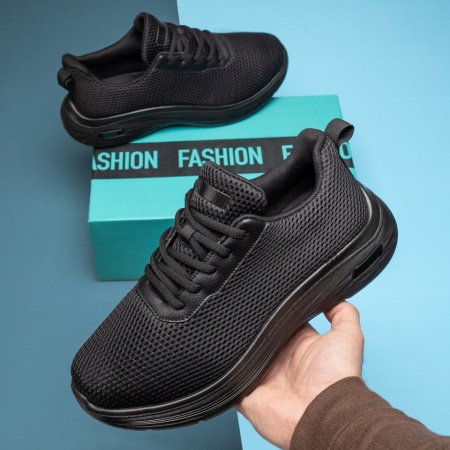 Adidasi barbati, Pantofi sport barbati cu siret negri MOD13190, modlet.ro