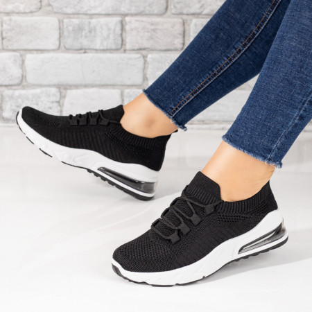 Pantofi sport dama cu siret negri MOD03374, 3, modlet.ro