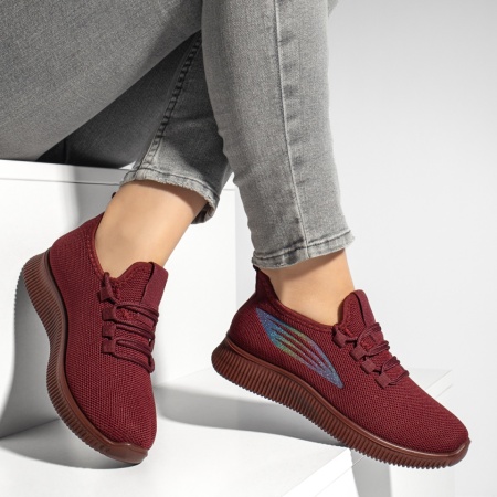 Pantofi sport dama cu siret visinii MOD13186, 3, modlet.ro