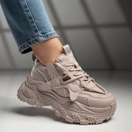 Adidasi dama, Pantofi sport dama cu talpa groasa mov MOD11698, modlet.ro