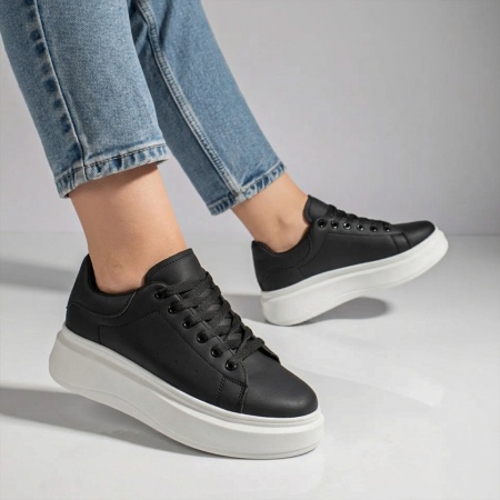 Pantofi sport dama cu talpa groasa negri NINA8, 3, modlet.ro