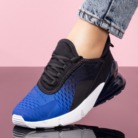 Adidasi dama, Pantofi sport dama negri cu albastru MOD08294, modlet.ro