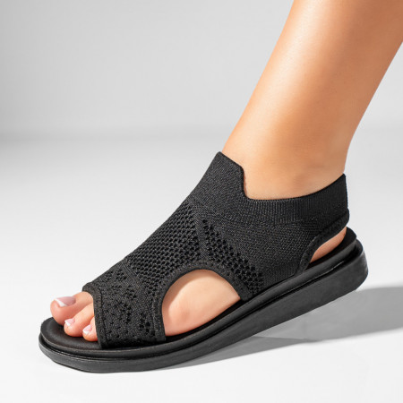 Sandale dama cu talpa joasa negre ZEF08491
