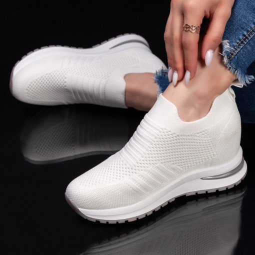 Sneakers dama alb cu platforma interioara MDL04880