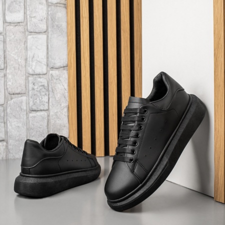 Adidasi barbati, Tenisi barbati cu siret negri MOD14024, modlet.ro