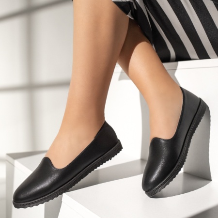 Balerini si Mocasini Dama, Balerini dama negri MOD13562, modlet.ro