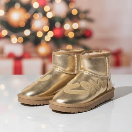 REDUCERI INCALTAMINTE, Cizme dama scurte aurii MOD0277, modlet.ro