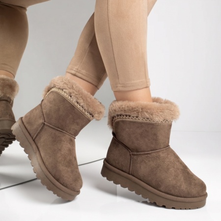 Cizme dama tip oog khaki suede LILI48, 3, modlet.ro