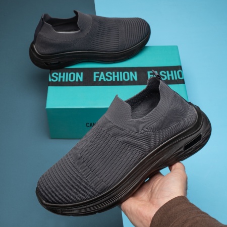 Adidasi barbati, Espadrile barbati din material textil gri inchis MOD13196, modlet.ro