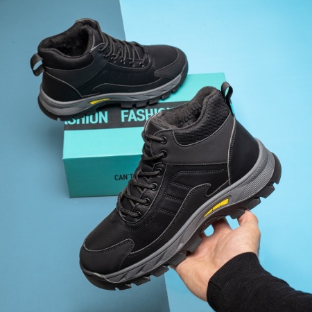 Ghete barbati, Ghete barbati cu siret negre MOD07380, modlet.ro