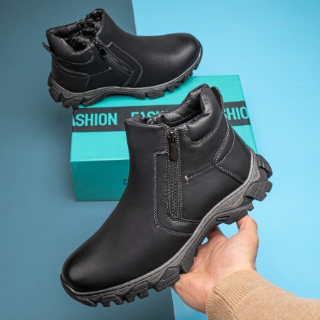 Ghete barbati negre cu fermoar MOD12557, 3, modlet.ro