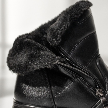 Ghete dama cu fermoar negre MOD12246, 2, modlet.ro