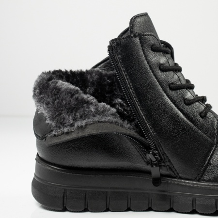 Ghete dama cu talpa groasa si fermoar negre MOD06473, 2, modlet.ro