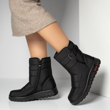 Ghete dama din fas cu fermoar negre MOD06551, 2, modlet.ro