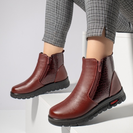 Ghete dama visinii cu imprimeu si fermoar MOD12207, 2, modlet.ro