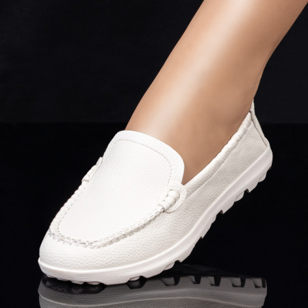 Mocasini dama albi MOD08371, 3, modlet.ro
