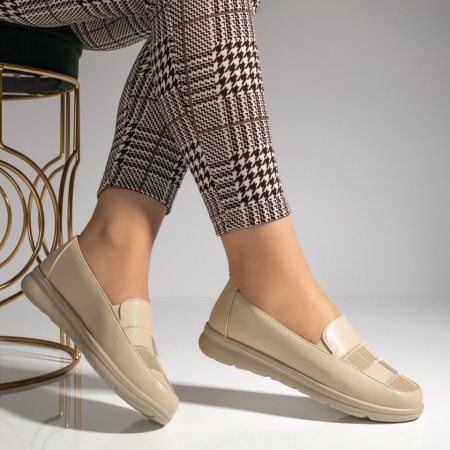 Mocasini dama bej MOD13271, 4, modlet.ro