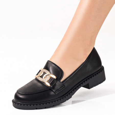 Balerini si Mocasini Dama, Mocasini dama cu talpa joasa negri MOD09810, modlet.ro