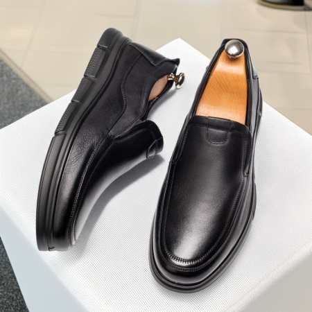 Pantofi barbati casual negri din Piele naturala MOD13970, 2, modlet.ro