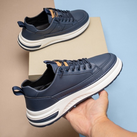 Pantofi casual barbati cu siret elastic albastri MOD13026, 2, modlet.ro