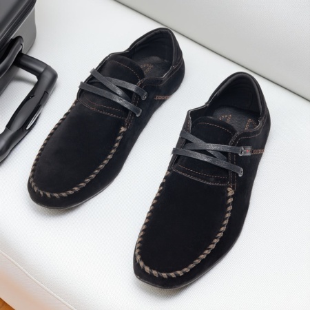 Incaltaminte barbati, Pantofi casual barbati cu siret negru suede ZEF11818, zeforia.ro