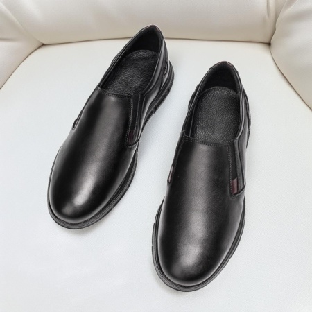 Pantofi casual barbati negri cu maro din Piele naturala MOD12658, 2, modlet.ro